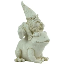 Northlight 9.75" Spring Weathered Frog And Gnome Outdoor Patio Garden Statue - Ivory -Home decor GUEST 296e90fc fb50 453c 89fc 3f9bcf6e9aca