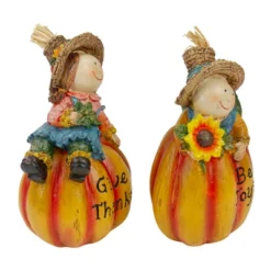 Northlight Set Of 2 Girl And Boy Scarecrows On Pumpkins Fall Figurines 6" 11 Northlight Set Of 2 Girl And Boy Scarecrows On Pumpkins Fall Figurines 6" -Home decor GUEST 2a73ade1 5f45 43d2 9174 e6f392d1b441