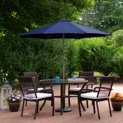 Northlight 7.5' Octagon Outdoor Patio Market Umbrella With Hand Crank - Navy Blue 3 Northlight 7.5' Octagon Outdoor Patio Market Umbrella With Hand Crank - Navy Blue