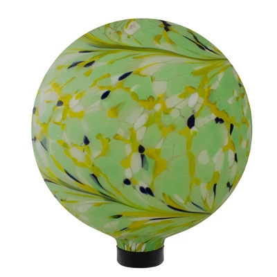 Northlight 10" Yellow And Green Hand Painted Swirled Outdoor Patio Garden Gazing Ball 5 Northlight 10" Yellow And Green Hand Painted Swirled Outdoor Patio Garden Gazing Ball - Image 3