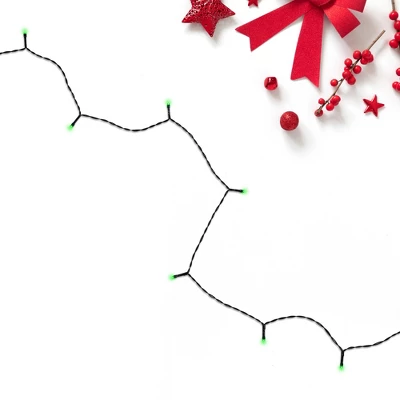 Northlight Battery Operated LED Christmas Lights - Green - 9.5' Green Wire - 20ct 5 Northlight Battery Operated LED Christmas Lights - Green - 9.5' Green Wire - 20ct - Image 3