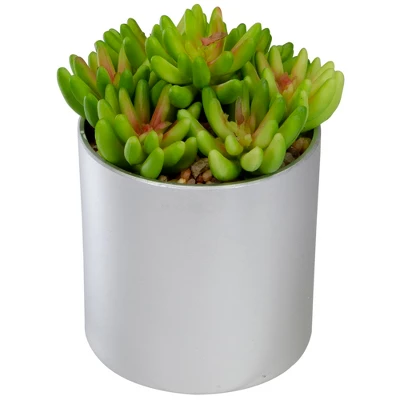Northlight 4.75" Potted Red And Green Artificial Sedum Succulent 4 Northlight 4.75" Potted Red And Green Artificial Sedum Succulent - Image 2