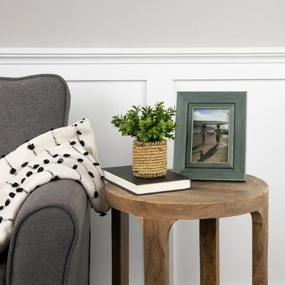 Northlight 7" Artificial Milan Leaf Bush In Rattan Basket 3 Northlight 7" Artificial Milan Leaf Bush In Rattan Basket