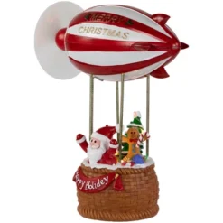 Northlight Musical And Animated Blimp And Santa Christmas Decoration - 8.5" - Red And White -Home decor GUEST 2fac62a4 261d 4bbc 9bb0 53ab016da8b7