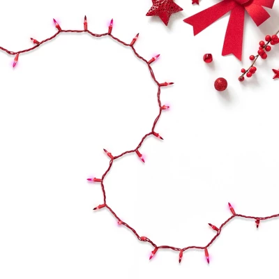 Northlight Mini Christmas Light Set - Red And Pink - 10' Red Wire - 50ct 4 Northlight Mini Christmas Light Set - Red And Pink - 10' Red Wire - 50ct - Image 2