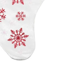 Northlight 19" Red And White Velvet Embroidered Snowflake Christmas Stocking -Home decor GUEST 31525c56 be05 4581 b02d 99283d1e89df