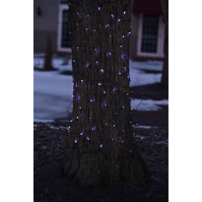 Northlight Net Style LED Tree Trunk Wrap Christmas Lights - 2' X 8' - Blue - Brown Wire 3 Northlight Net Style LED Tree Trunk Wrap Christmas Lights - 2' X 8' - Blue - Brown Wire