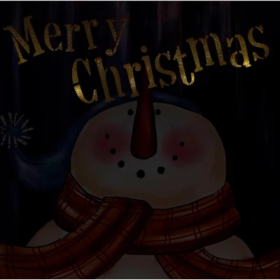 Northlight LED Lighted "Merry Christmas" Snowman Christmas Canvas Wall Art 11.75" X 11.75" 4 Northlight LED Lighted "Merry Christmas" Snowman Christmas Canvas Wall Art 11.75" X 11.75" - Image 2