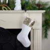 Northlight 20" Gold And White Reversible Sequin Cuff Christmas Stocking -Home decor GUEST 34a23d68 afb6 4609 87cc c77e03d64633
