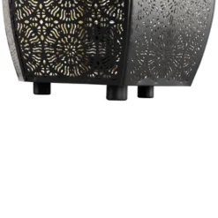 Northlight Laser-Cut Moroccan-Style Mandalas Iron Table Lamp - 15.75" - Black -Home decor GUEST 35a757e0 4e1b 4ec0 a868 5056d695bee6