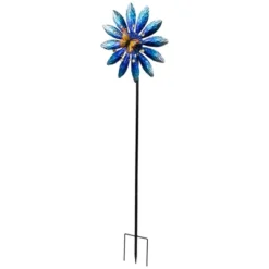 Northlight Blue Flower With Butterfly Outdoor Pinwheel Garden Stake - 4' 9 Northlight Blue Flower With Butterfly Outdoor Pinwheel Garden Stake - 4' -Home decor GUEST 36747202 8255 4255 aec0 b1095835d071