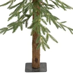 Northlight Pre-Lit Medium Alpine Artificial Christmas Tree - 4' - Clear LED Lights -Home decor GUEST 36be60c5 d461 4dff b597 8863599343ec