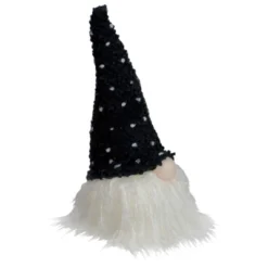 Northlight LED Lighted Polka Dot Knit Hat Gnome Christmas Decoration - 10" - Black And White -Home decor GUEST 37ee5a01 ed66 4a3d bb97 f5377aab9c5d