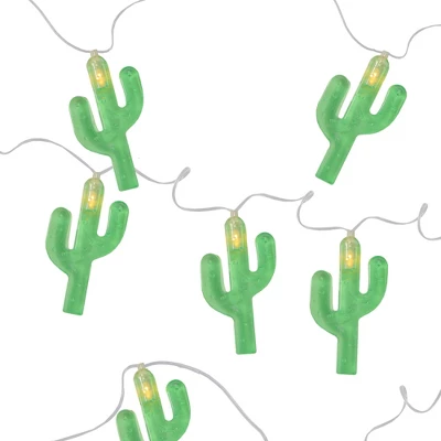 Northlight LED Cactus Indoor Outdoor Patio String Light Set - 4.5' Clear Wire - 10ct 5 Northlight LED Cactus Indoor Outdoor Patio String Light Set - 4.5' Clear Wire - 10ct - Image 3