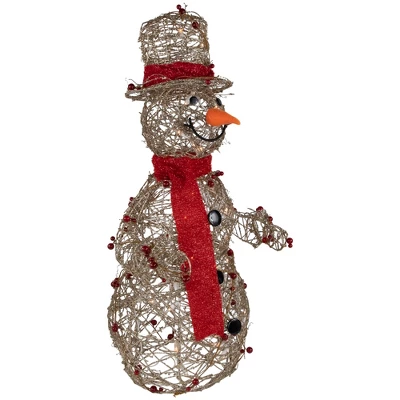 Northlight Lighted Glittered Snowman And Berries Outdoor Christmas Decoration - 28" 5 Northlight Lighted Glittered Snowman And Berries Outdoor Christmas Decoration - 28" - Image 3