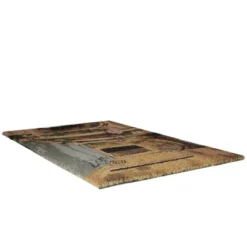 Northlight Natural Coir Brown And Green Italian Patio Design Doormat 18" X 30" -Home decor GUEST 39932700 3e36 4462 b341 84353284a913