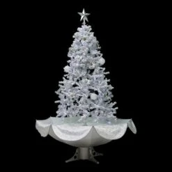 Northlight Lighted Musical Snowing Artificial White Tinsel Christmas Tree - 6' - White LED Lights -Home decor GUEST 3a2c34dd cf5e 42f3 86bc 6d860b278474