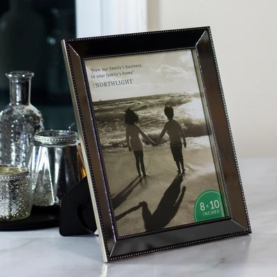 Northlight Black And Silver Mirrored Photo Frame For 8" X 10" Photo 3 Northlight Black And Silver Mirrored Photo Frame For 8" X 10" Photo