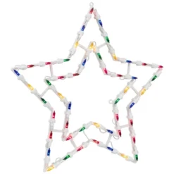 Northlight Lighted Star Christmas Window Silhouette Decoration - 16" - Multicolor Lights -Home decor GUEST 3c282099 e324 4762 8f25 6bf9148c0491
