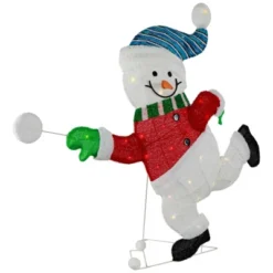 Northlight Lighted Snowman With Snowball Outdoor Christmas Decoration - 36.25" - Clear Lights -Home decor GUEST 3c28dbe8 0a25 4b05 8f5e 01c8c7a78540