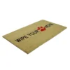 Northlight Beige And Black Animal Print "Wipe Your Paw Here" Doormat 30 X 18