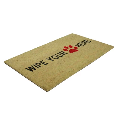 Northlight Beige And Black Animal Print "Wipe Your Paw Here" Doormat 30 X 18 3 Northlight Beige And Black Animal Print "Wipe Your Paw Here" Doormat 30 X 18