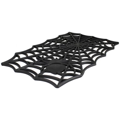 Northlight Black Spider Web Rectangular Halloween Doormat 18" X 30" 5 Northlight Black Spider Web Rectangular Halloween Doormat 18" X 30" - Image 3