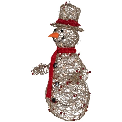 Northlight Lighted Glittered Snowman And Berries Outdoor Christmas Decoration - 28" 6 Northlight Lighted Glittered Snowman And Berries Outdoor Christmas Decoration - 28" - Image 4