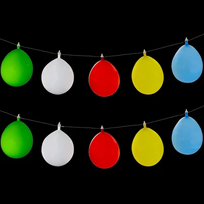 Northlight LED Inflatable Balloon Patio Light Set - Multi-Color - 10' Clear Wire - 10ct 4 Northlight LED Inflatable Balloon Patio Light Set - Multi-Color - 10' Clear Wire - 10ct - Image 2