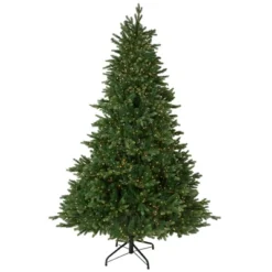 Northlight Real Touch™️ Pre-Lit Full Riverton Fir Artificial Christmas Tree - 7.5' - Candlelight Clear LED Lights