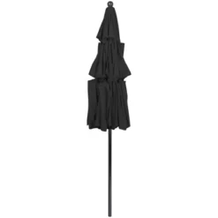 Northlight 9.75ft Outdoor Patio Market Umbrella With Hand Crank And Tilt, Black -Home decor GUEST 4221eb9d 2ee7 4459 b3b5 9e63883f2dff
