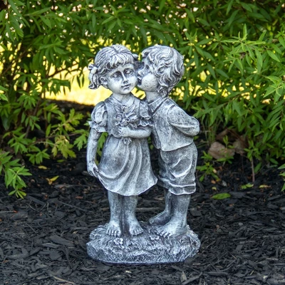Northlight 12.5" Peck On The Cheek Outdoor Garden Statue 3 Northlight 12.5" Peck On The Cheek Outdoor Garden Statue