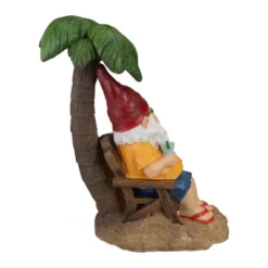 Northlight 12.25" Tropical Gnome With Palm Tree Outdoor Garden Statue -Home decor GUEST 42bae035 7a33 448e bd6d 903a50a046ac