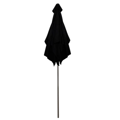 Northlight 10' X 6.5' Outdoor Patio Market Umbrella With Hand Crank - Black 5 Northlight 10' X 6.5' Outdoor Patio Market Umbrella With Hand Crank - Black - Image 3