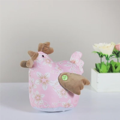 Northlight 8" Floral Easter Hen Spring Decoration - Pink/Brown 4 Northlight 8" Floral Easter Hen Spring Decoration - Pink/Brown - Image 2