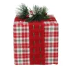 Northlight Plaid Gift Box With Pine Bow Christmas Decoration - 8" - Red And Green -Home decor GUEST 43df36ae 7eb0 4fb1 a688 c65c7c4f6e3f