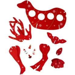 Northlight Reindeer Cut-Out Ornament Holder Christmas Decoration - 13.25" - Red And White -Home decor GUEST 43f3543e e571 4970 b66f c3958881faf2