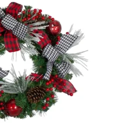 Northlight Plaid And Houndstooth And Red Berries Artificial Christmas Wreath - 24-Inch, Unlit 7 Northlight Plaid And Houndstooth And Red Berries Artificial Christmas Wreath - 24-Inch, Unlit -Home decor GUEST 446f17bd 25ed 4b81 94e6 29519f3f0bed