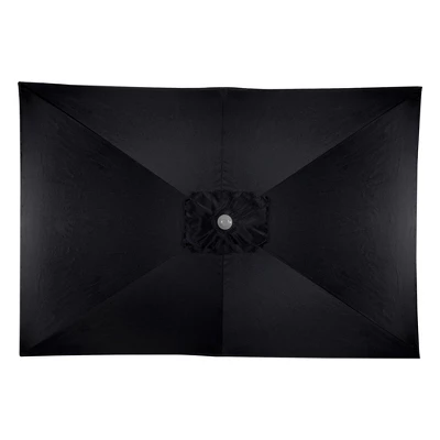 Northlight 10' X 6.5' Outdoor Patio Market Umbrella With Hand Crank - Black 4 Northlight 10' X 6.5' Outdoor Patio Market Umbrella With Hand Crank - Black - Image 2