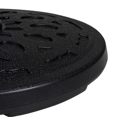 Northlight Black Flat Round Resin Base Stand For Patio Umbrella - 21lbs 4 Northlight Black Flat Round Resin Base Stand For Patio Umbrella - 21lbs - Image 2