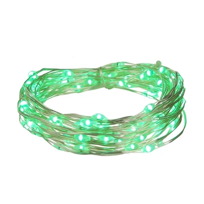 Northlight 100ct Micro Fairy Christmas Lights - 16ft - Green LED - Copper Wire 3 Northlight 100ct Micro Fairy Christmas Lights - 16ft - Green LED - Copper Wire