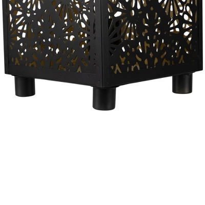 Northlight Floral Laser-Cut Iron Table Lamp - 11" - Black And Gold 6 Northlight Floral Laser-Cut Iron Table Lamp - 11" - Black And Gold - Image 4