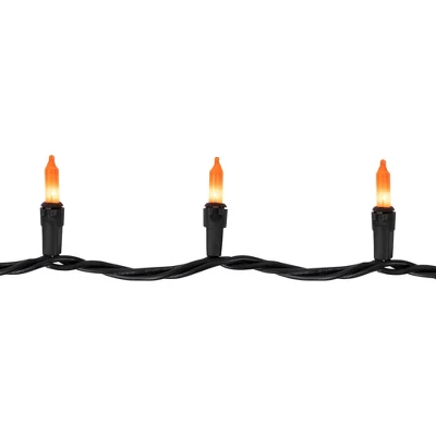 Northlight Mini Christmas Light Set - Orange - 20.25' Black Wire - 100ct 5 Northlight Mini Christmas Light Set - Orange - 20.25' Black Wire - 100ct - Image 3