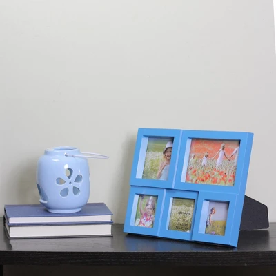 Northlight Blue Multi-Sized Puzzled Photo Picture Frame Collage Wall Decoration 3 Northlight Blue Multi-Sized Puzzled Photo Picture Frame Collage Wall Decoration