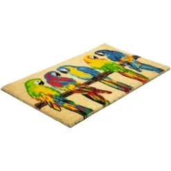 Northlight Toffee And Multicolor Parrots Coir Outdoor Doormat 18" X 30" -Home decor GUEST 4862d734 12c4 4ffa 8a9e 0c4de4f76b61