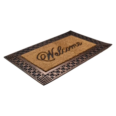 Northlight Gold And Natural Coir Rectangular "Welcome" Doormat 23" X 35" 5 Northlight Gold And Natural Coir Rectangular "Welcome" Doormat 23" X 35" - Image 3