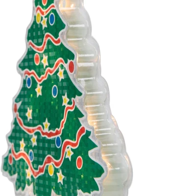 Northlight Lighted Holographic Christmas Tree Window Silhouette - 12.5" - Clear Lights 7 Northlight Lighted Holographic Christmas Tree Window Silhouette - 12.5" - Clear Lights - Image 5