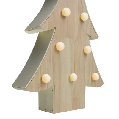 Northlight Lighted 3D Wooden Christmas Tree Decoration - 15" 6 Northlight Lighted 3D Wooden Christmas Tree Decoration - 15" - Image 4