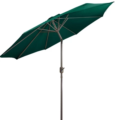 Northlight 9ft Outdoor Patio Market Umbrella With Hand Crank And Tilt, Hunter Green 7 Northlight 9ft Outdoor Patio Market Umbrella With Hand Crank And Tilt, Hunter Green - Image 5