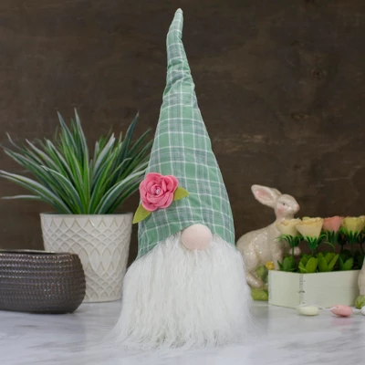 Northlight 20" Green And White Plaid Spring And Easter Gnome Head Table Top Decor 3 Northlight 20" Green And White Plaid Spring And Easter Gnome Head Table Top Decor
